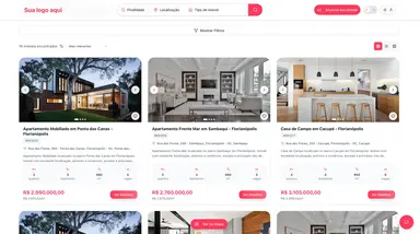 Lista de imóveis no VeloImob
